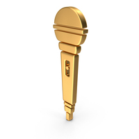 MICROPHONE SYMBOL GOLD PNG & PSD Images