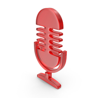 MICROPHONE SYMBOL RED PNG & PSD Images