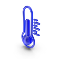 THERMOMETER SYMBOL BLUE PNG & PSD Images