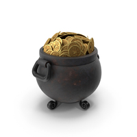 Ancient Pot With Chinese Coins PNG & PSD Images