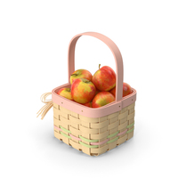 Basket With Apples PNG & PSD Images