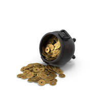 Coins Falling Out from Pot PNG & PSD Images