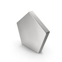 Geometric Pentagon Icon Silver PNG & PSD Images
