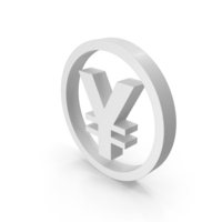 JAPANESE YEN LOGO WHITE PNG & PSD Images