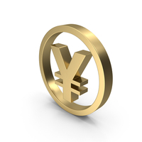 JAPANESE YEN LOGO GOLD PNG & PSD Images
