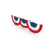 Patriotic Nylon Bunting With Red, White & Blue Colors PNG & PSD Images