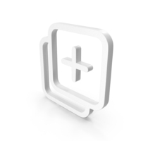 White Add Duplicate Icon PNG & PSD Images