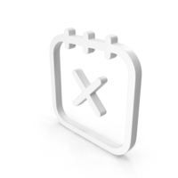 White Delete Calendar Event Symbol PNG & PSD Images