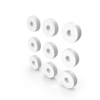 Three By Three Circle Menu Icon PNG & PSD Images