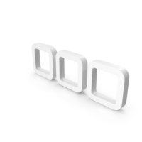 Three Square Menu Horizontal Icon PNG & PSD Images