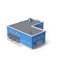 Factory Building Blue PNG & PSD Images