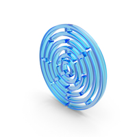 Glass Circle Labyrinth Maze Icon PNG & PSD Images