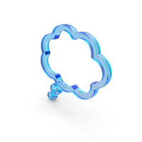 Glass Cloud Speech Bubble Icon PNG & PSD Images