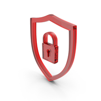 Glass Cyber Security Shield Icon PNG & PSD Images