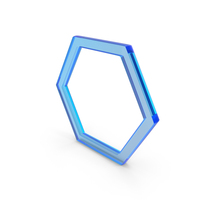 Glass Hexagonal Shape Frame Icon PNG & PSD Images