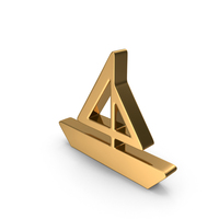 Gold Sailboat Icon PNG & PSD Images