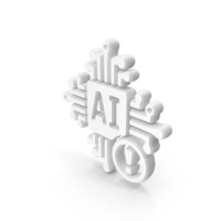 White Artificial Intelligence Processor Error Symbol PNG & PSD Images
