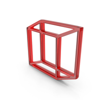 Out Line Cube Shape Three Dimensional Space Geometry Net Icon Glass PNG & PSD Images