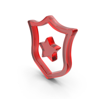 Glass Police Security Badge Outline Symbol PNG & PSD Images