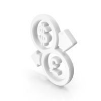 White Money Exchange Business Dollar To Pound Symbol PNG & PSD Images