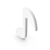 Music Note Symbol White PNG & PSD Images