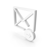Send Message Line Arrow Symbol White PNG & PSD Images