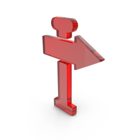 Right Arrow Signal Icon Glass PNG & PSD Images