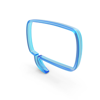 Speech Balloon Icon Glass PNG & PSD Images