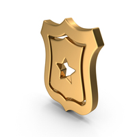 Gold Police Badge Icon PNG & PSD Images