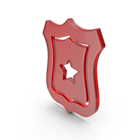 Glass Police Badge Icon PNG & PSD Images