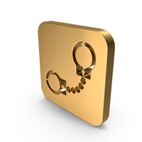 Gold Handcuffs Icon PNG & PSD Images