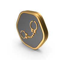Hexagonal Handcuffs Icon PNG & PSD Images