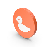 Orange & White Round Bird Icon PNG & PSD Images