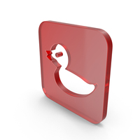 Glass Square Bird Icon PNG & PSD Images
