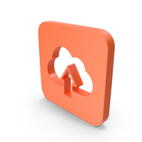 Orange Square Upload Icon PNG & PSD Images