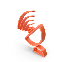 Orange Satellite Dish Outline Icon PNG & PSD Images