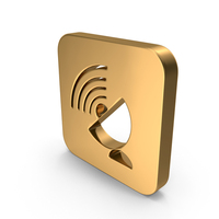 Gold Satellite Dish Icon PNG & PSD Images