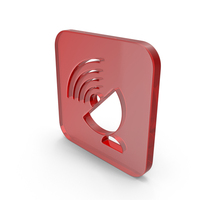 Glass Square Satellite Dish Icon PNG & PSD Images