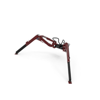 Extended Side Hydraulic Outrigger Unfolded PNG & PSD Images
