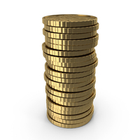 Golden Coins Stack PNG & PSD Images