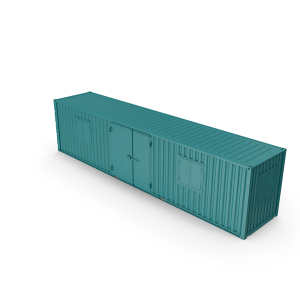 Green Container Office With Wide Door PNG & PSD Images