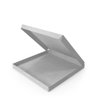 Grey 10-Inch Paper Pizza Box - Open PNG & PSD Images