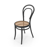 Thonet Radomsko Black Bentwood Chair PNG & PSD Images