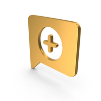 Gold Add Comment Icon PNG & PSD Images