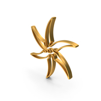 Gold Throwing Star Outline Icon PNG & PSD Images