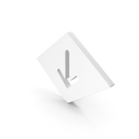 Down Arrow In Diamond Shaped Frame Symbol PNG & PSD Images