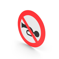 Austrian Sign Prohibition Of Horn Sounding PNG & PSD Images