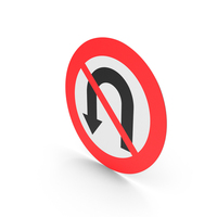 No U Turn Road Sign PNG & PSD Images