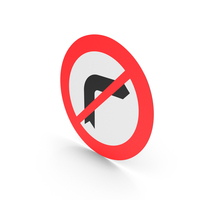 No Right Turn Road Sign PNG & PSD Images