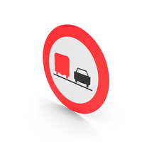 Austrian Sign No Overtaking By Lorries PNG & PSD Images